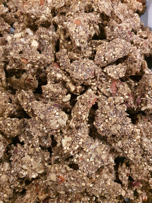 Frühstücks-Brocken SÜSSE Variante, Vegan mit Hanfprotein und Hirsepops ...